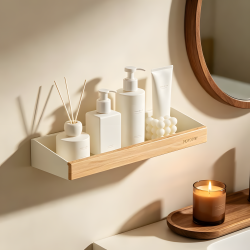 Metal & Wooden Shelf 30 cm